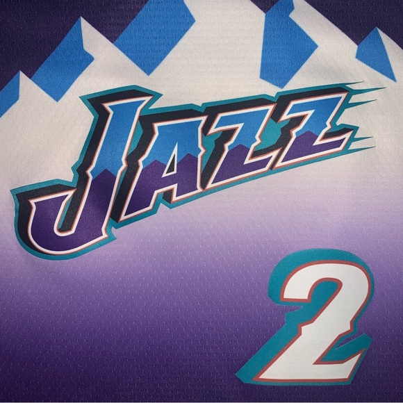 SOLD Nike Joe Ingles Utah Jazz #2 Purple Classic Throwback Swingman Jersey 40 S - Picture 4 of 7